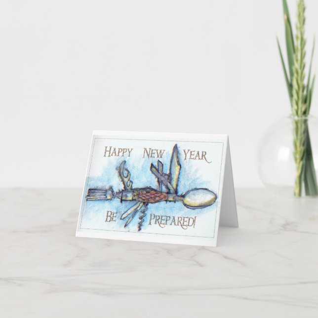 Boy Scout Knife New Years Card (Front)