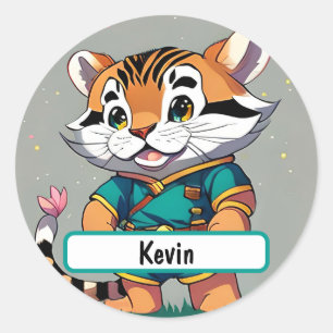 Boy Scout Tiger Cub Sticker With Custom Nametag 