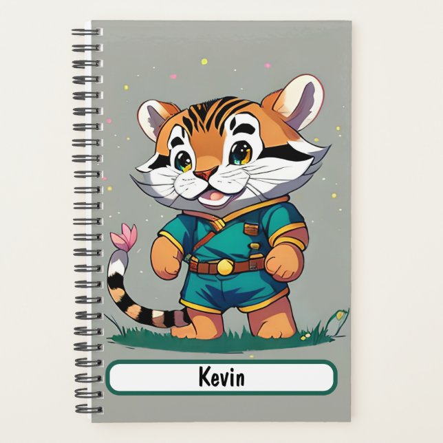 Boy Scout Tiger Cub With Customizable Nametag Planner (Front)