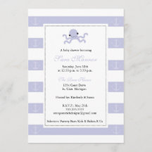 Boy Shower Invitation - Baby Octopus
