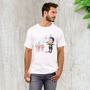 Boy Singing with Three Pigs Choir T-Shirt