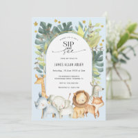 boy sip and see safari themed baby shower