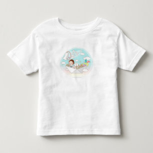Boy sitting in paper boat toddler t-shirt
