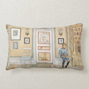 Boy Sitting in the Corner (by Carl Larsson) Lumbar Pillow
