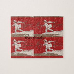 Boy Skating Vintage Thunder_Cove Christmas Jigsaw Puzzle