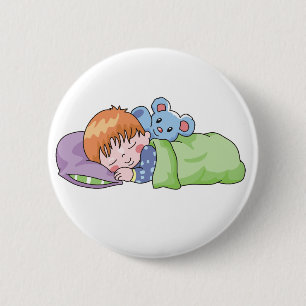 Boy Sleeping 2 Inch Round Button