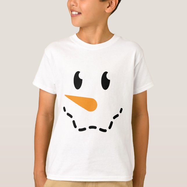Boy Snowman T-shirt (Design 2) (Front)