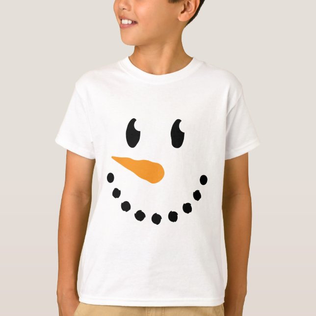 Boy Snowman T-shirt (Design 3) (Front)