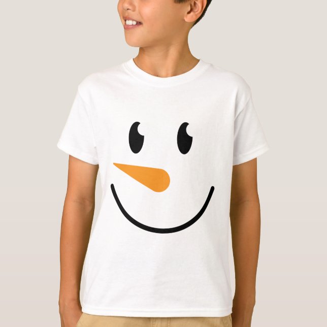 Boy Snowman T-shirt (Design 5) (Front)