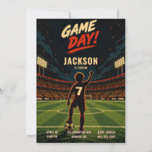 Boy Soccer Birthday Invitation