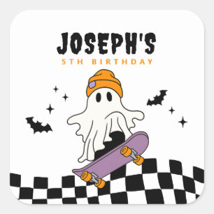 Boy Spooky Halloween Birthday Sticker