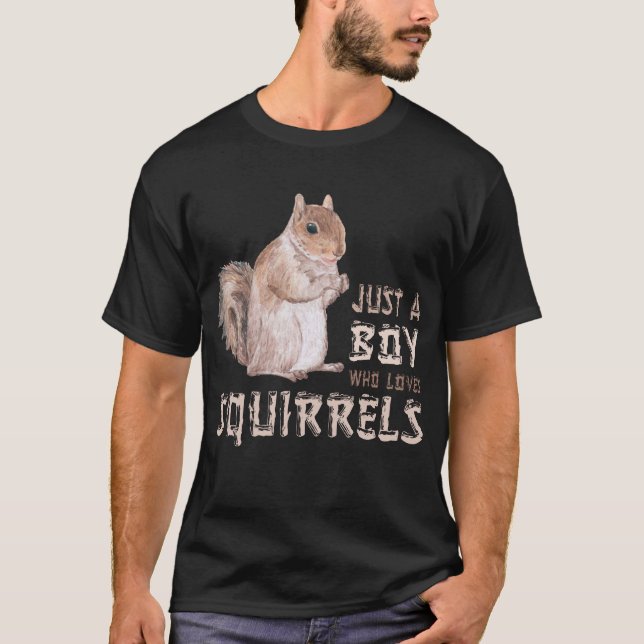 Boy Squirrel Lover T-Shirt (Front)
