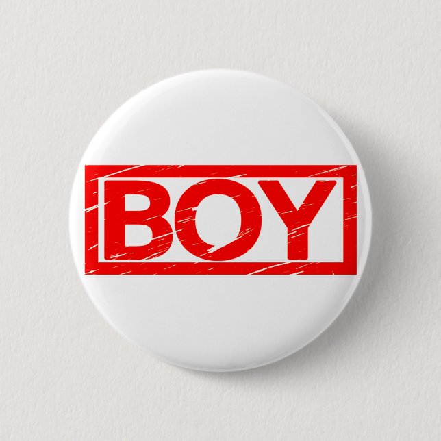 Boy Stamp 2 Inch Round Button (Front)