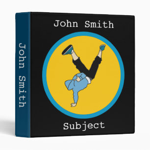 Boy student folder with hip hop theme binder