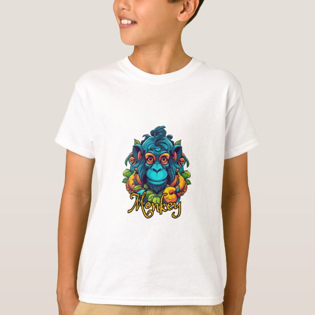 Boy T-Shirt Monkey Design (Front)