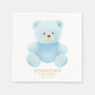 Boy Teddy Bear Baby Shower Napkin
