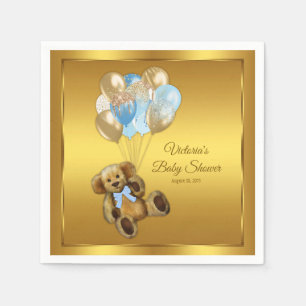 Boy Teddy Bear Baby Shower Napkins