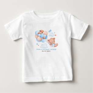 Boy Teddy Bear “We Can Bearly Wait” Baby Shirt
