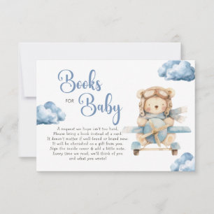 Boy Teddy Bear We Can Bearly Wait Books for Baby Card