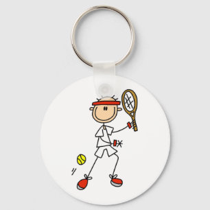 Boy Tennis Player Keychain