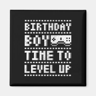 Boy Time To Level Up Teen Boys Video Gamer Birthda Magnet