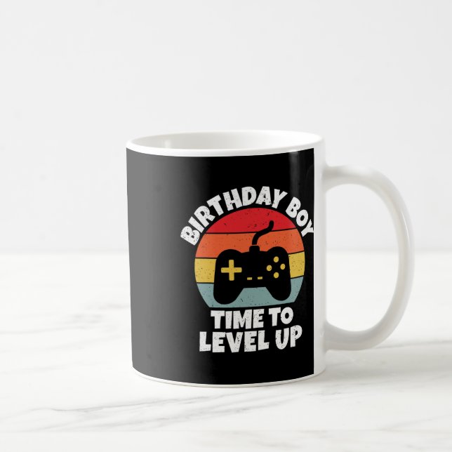 Boy Time To Level Up Video Game Birthday  Coffee Mug (Right)