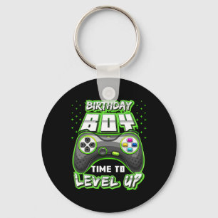 Boy Time To Level Up Video Game Birthday Gamer 11  Keychain