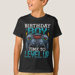 Boy Time To Level Up Video Game Birthday Gamer 12  T-Shirt