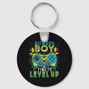 Boy Time To Level Up Video Game Birthday Gamer 202 Keychain