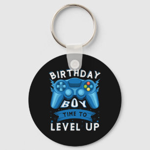 Boy Time To Level Up Video Game Birthday Gamer Boy Keychain