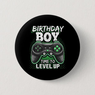 Boy Time To Level Up Video Game Birthday Gift Boys 2 Inch Round Button