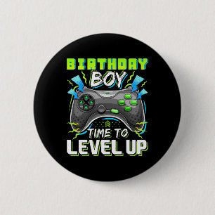 Boy Time To Level Up Video Game Birthday Gift Boys 2 Inch Round Button