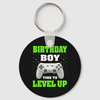 Boy Time To Level Up Video Game Birthday Gift Boys Keychain