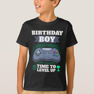 Boy Time To Level Up Video Game Theme Party Gamer T-Shirt