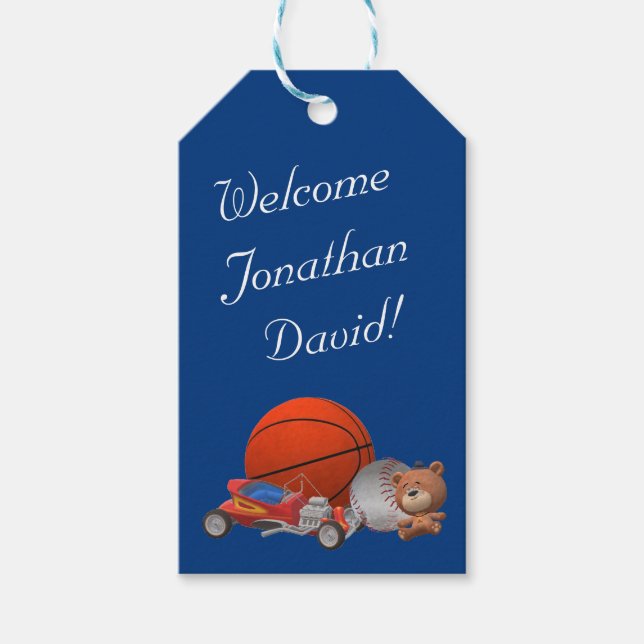 Boy Toys Themed   Gift Tags (Front)