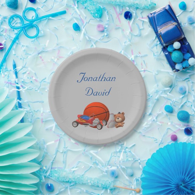 Boy Toys Themed Paper Plate (Party)