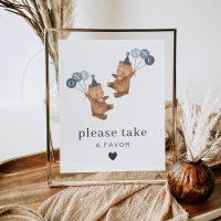 Boy Twins - Bears Party Hats - Birthday Favour Sig