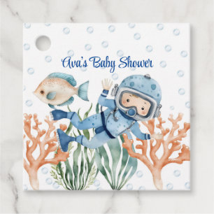 Boy Under The Sea Baby Shower Favour Tags