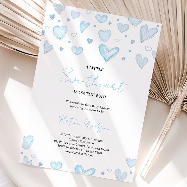 Boy Valentine Baby Shower Invitation (Creator Uploaded)