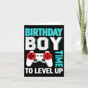 Boy Video Game Birthday Party Card