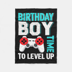 Boy Video Game Birthday Party Fleece Blanket