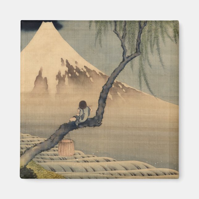 Boy Viewing Mount Fuji, 1898 by Katsushika Hokusai Magnet (Front)