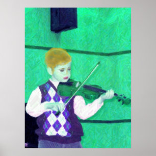 BOY VIOLINIST POSTER