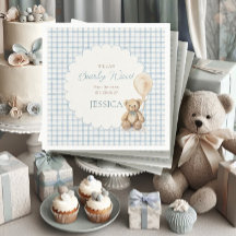 Boy We Can Bearly Wait Teddy Bear Baby Shower