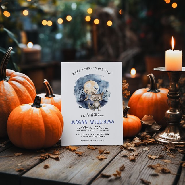 Boy Werewolf | Halloween Baby Shower Invitation (Creator Uploaded)