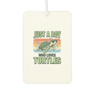 Boy Who Loves Turtles Vintage Engraving Design_1 Air Freshener