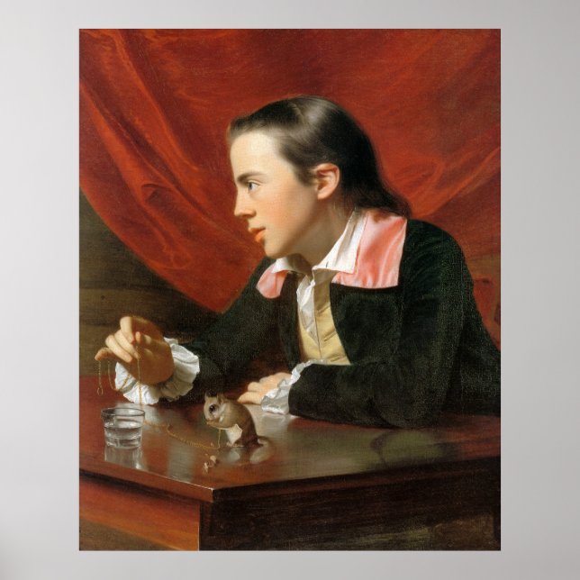 Boy with a Squirrel, by John Singleton Copley Poster (Front)