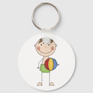 Boy with Beach Ball Tshirts and Gifts Keychain