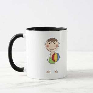 Boy with Beach Ball Tshirts and Gifts Mug