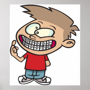 Boy With Braces Poster